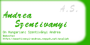 andrea szentivanyi business card