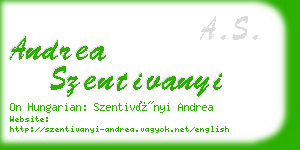 andrea szentivanyi business card